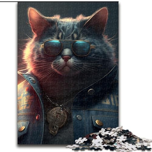 Puzzle 1000 Teile Fantasiekatze, Karton, Puzzlegröße 26x38cm, anspruchsvolles Denkspiel für Teenager, unterhaltsames interaktives Spiel für die ganze Familie von ZKYUBEK