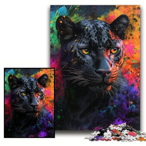 Puzzle 1000 Teile Fantasy Leopard Kartonpuzzle für Erwachsene 26x38cm Anspruchsvolles Denkspiel für Teenager, Familienspaß Interaktives Spiel Puzzle 1000 Teile Fantasy Leopard Kartonpuzzle für Erwachsene 26x38cm Anspruchsvolles Denkspiel für Teenager, Familienspaß Interaktives Spiel von ZKYUBEK