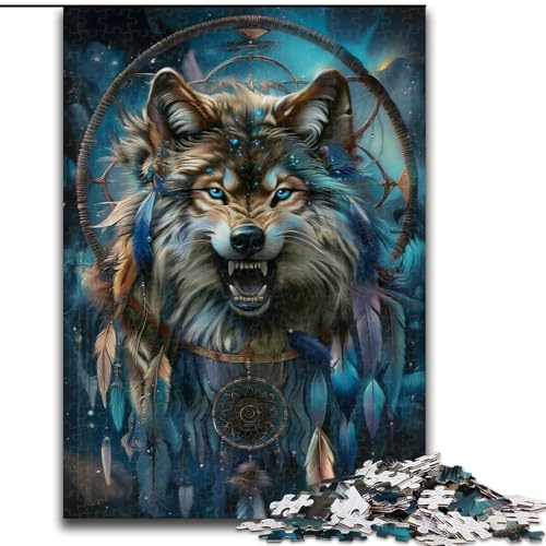 Puzzle 1000 Teile Fantasy Wolf Puzzle 26X38CM Denkspiel, Interaktives Familienspiel, Geeignet für Kinder ab 14 Jahren von ZKYUBEK
