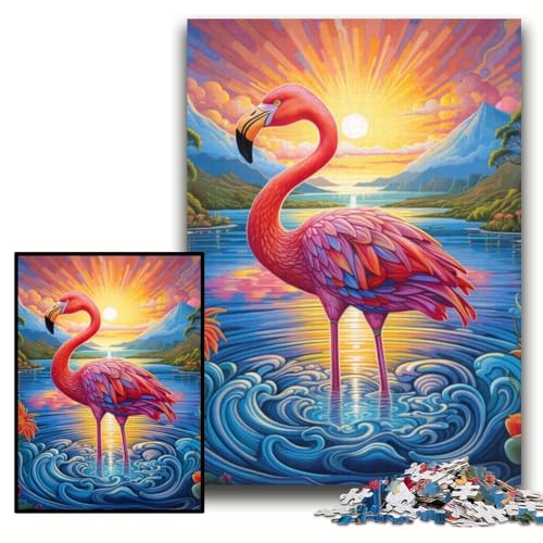 Puzzle 1000 Teile Flamingo-Puzzle aus Pappe für Erwachsene, 26x38cm, anspruchsvolles Denkspiel für Teenager, unterhaltsames interaktives Spiel für die ganze Familie Puzzle 1000 Teile Flamingo-Puzzle aus Pappe für Erwachsene, 26x38cm, anspruchsvolles Denkspiel für Teenager, unterhaltsames interaktives Spiel für die ganze Familie von ZKYUBEK