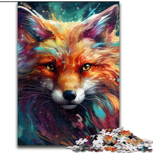 Puzzle 1000 Teile Fuchs Holzpuzzle Größe 50x75cm Weihnachten, Halloween, Ostern, Neujahr von ZKYUBEK