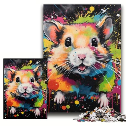 Puzzle 1000 Teile Hamster-Puzzle aus Pappe für Erwachsene 26x38cm Anspruchsvolles Denkspiel für Jugendliche, unterhaltsames interaktives Spiel für die ganze Familie Puzzle 1000 Teile Hamster-Puzzle aus Pappe für Erwachsene 26x38cm Anspruchsvolles Denkspiel für Jugendliche, unterhaltsames interaktives Spiel für die ganze Familie von ZKYUBEK