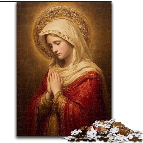 Puzzle 1000 Teile Jungfrau Maria Puzzle 26X38CM Denkspiel, Interaktives Familienspiel, Geeignet für Kinder ab 14 Jahren von ZKYUBEK