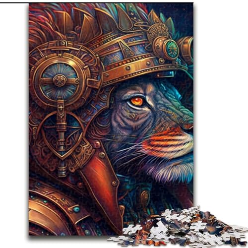 Puzzle 1000 Teile Löwenkrieger, Unmögliches Puzzle für Erwachsene, Größe 50x75cm, Denkspiel für Teenager und Familieninteraktion von ZKYUBEK