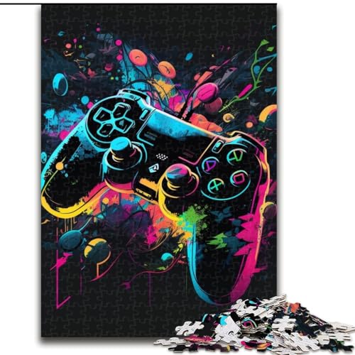Puzzle 1000 Teile Neon-Spiel, Papppuzzle für Erwachsene, Größe 26x38cm, perfekt für Halloween, Weihnachten, Geburtstagsgeschenk von ZKYUBEK