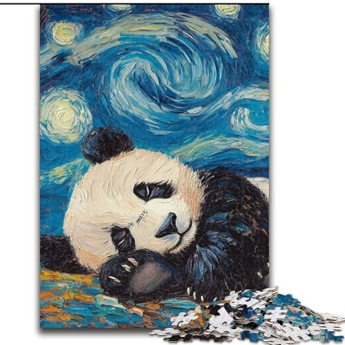 Puzzle 1000 Teile Panda-Nachthimmel, Größe 26x38cm, Denksportspiel, interaktives Familienspiel, geeignet für Kinder ab 14 Jahren Puzzle 1000 Teile Panda-Nachthimmel, Größe 26x38cm, Denksportspiel, interaktives Familienspiel, geeignet für Kinder ab 14 Jahren von ZKYUBEK