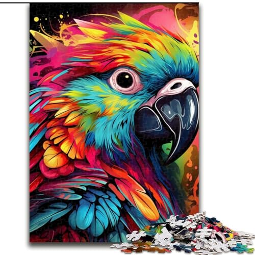 Puzzle 1000 Teile Papagei Unmögliches Puzzle für Erwachsene Größe 26x38cm Denkspiel für Teenager und Familieninteraktion von ZKYUBEK