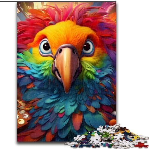 Puzzle 1000 Teile Papagei Unmögliches Puzzle für Erwachsene Größe 50x75cm Denkspiel für Teenager und Familieninteraktion von ZKYUBEK