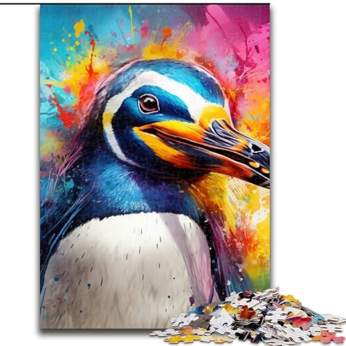Puzzle 1000 Teile Pinguin, Kartonpuzzle, Größe 26x38cm, Weihnachten, Halloween, Ostern, Neujahr von ZKYUBEK