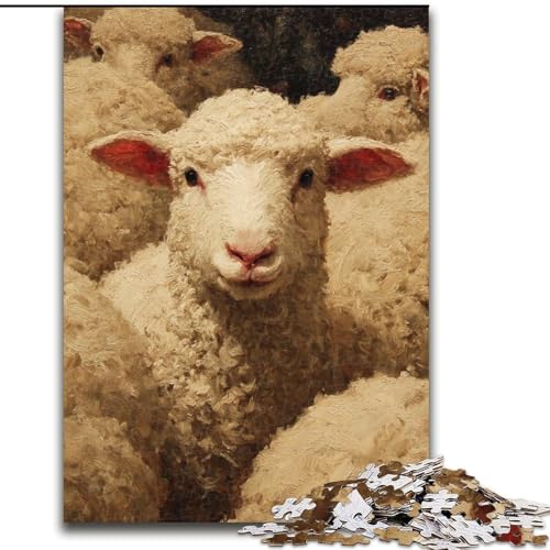 Puzzle 1000 Teile Schaf-Puzzle für Erwachsene, 50x75cm, pädagogisches Denkspiel, künstlerische Heim- und Bürodekoration, ab 14 Jahren Puzzle 1000 Teile Schaf-Puzzle für Erwachsene, 50x75cm, pädagogisches Denkspiel, künstlerische Heim- und Bürodekoration, ab 14 Jahren von ZKYUBEK