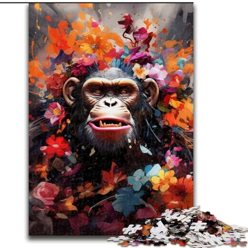 Puzzle 1000 Teile Schimpansen-Holzpuzzle, Größe 50x75cm, Weihnachten, Halloween, Ostern, Neujahr Puzzle 1000 Teile Schimpansen-Holzpuzzle, Größe 50x75cm, Weihnachten, Halloween, Ostern, Neujahr von ZKYUBEK