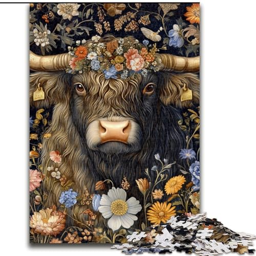 Puzzle 1000 Teile Schwarze Hochlandkuh Puzzle 26X38CM Denksportspiel, Interaktives Familienspiel, Geeignet für Kinder ab 14 Jahren Puzzle 1000 Teile Schwarze Hochlandkuh Puzzle 26X38CM Denksportspiel, Interaktives Familienspiel, Geeignet für Kinder ab 14 Jahren von ZKYUBEK