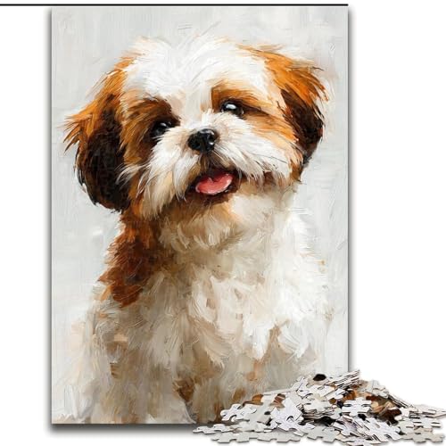 Puzzle 1000 Teile Shih Tzu Hund Holzpuzzle für Erwachsene 26X38CM Perfektes DIY-Kunstdekor oder Geburtstagsgeschenk Puzzle 1000 Teile Shih Tzu Hund Holzpuzzle für Erwachsene 26X38CM Perfektes DIY-Kunstdekor oder Geburtstagsgeschenk von ZKYUBEK