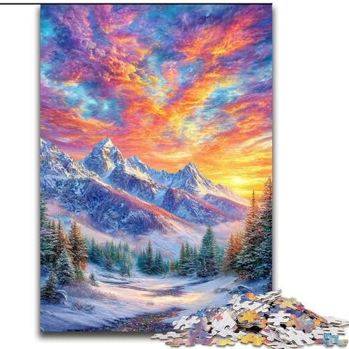 Puzzle 1000 Teile Snowy Mountains Puzzle 50X75CM Denksportspiel, Interaktives Familienspiel, Geeignet für Kinder ab 14 Jahren Puzzle 1000 Teile Snowy Mountains Puzzle 50X75CM Denksportspiel, Interaktives Familienspiel, Geeignet für Kinder ab 14 Jahren von ZKYUBEK