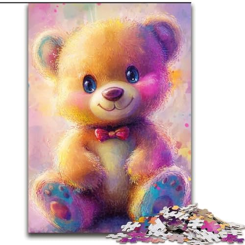 Puzzle 1000 Teile Teddybär-Puzzle 50x75cm, Denkspiel, interaktives Familienspiel, geeignet für Kinder ab 14 Jahren von ZKYUBEK