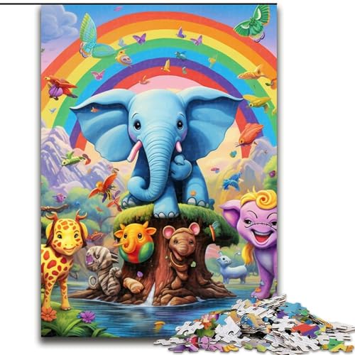 Puzzle 1000 Teile Tierwelt, Kartonpuzzle, Größe 26x38cm, Weihnachten, Halloween, Ostern, Neujahr von ZKYUBEK