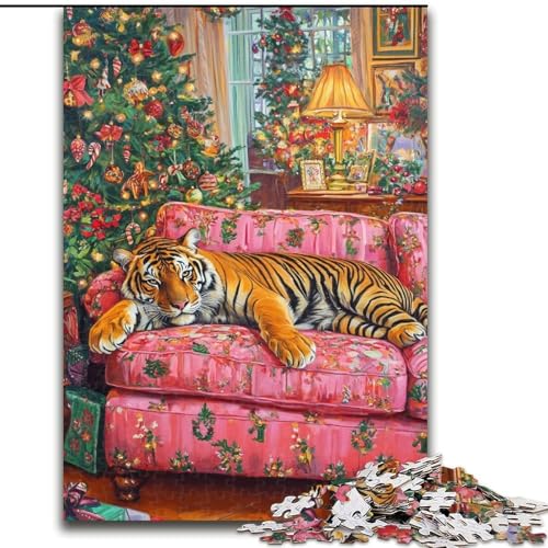 Puzzle 1000 Teile Tiger auf dem Sofa Puzzle 26x38cm Denksportaufgabe, interaktives Familienspiel, geeignet für Kinder ab 14 Jahren Puzzle 1000 Teile Tiger auf dem Sofa Puzzle 26x38cm Denksportaufgabe, interaktives Familienspiel, geeignet für Kinder ab 14 Jahren von ZKYUBEK