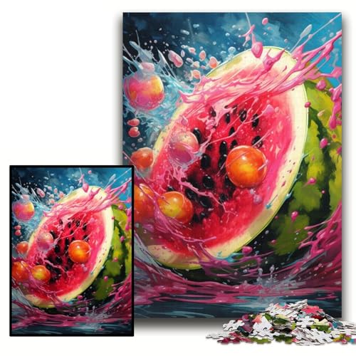 Puzzle 1000 Teile Wassermelonen-Puzzle aus Pappe für Erwachsene, 26x38cm, DIY-Geschenk zur Heimdekoration, Denkspiel Puzzle 1000 Teile Wassermelonen-Puzzle aus Pappe für Erwachsene, 26x38cm, DIY-Geschenk zur Heimdekoration, Denkspiel von ZKYUBEK
