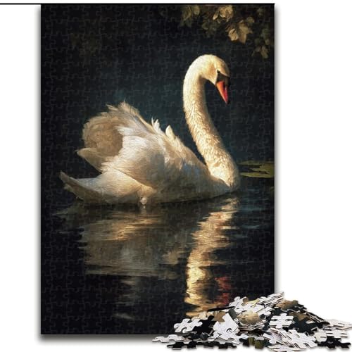 Puzzle 1000 Teile Weißer Schwan Holzpuzzle für Erwachsene 26X38CM Perfektes DIY-Kunstdekor oder Geburtstagsgeschenk Puzzle 1000 Teile Weißer Schwan Holzpuzzle für Erwachsene 26X38CM Perfektes DIY-Kunstdekor oder Geburtstagsgeschenk von ZKYUBEK