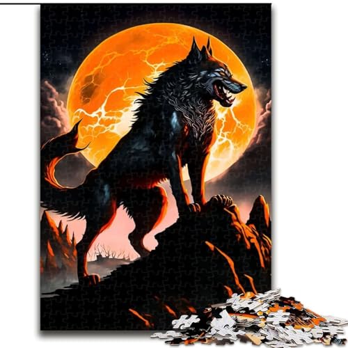 Puzzle 1000 Teile Wolfspuzzle für Erwachsene, Größe 50x75cm, pädagogisches Denkspiel, künstlerische Heim- und Bürodekoration, ab 14 Jahren Puzzle 1000 Teile Wolfspuzzle für Erwachsene, Größe 50x75cm, pädagogisches Denkspiel, künstlerische Heim- und Bürodekoration, ab 14 Jahren von ZKYUBEK