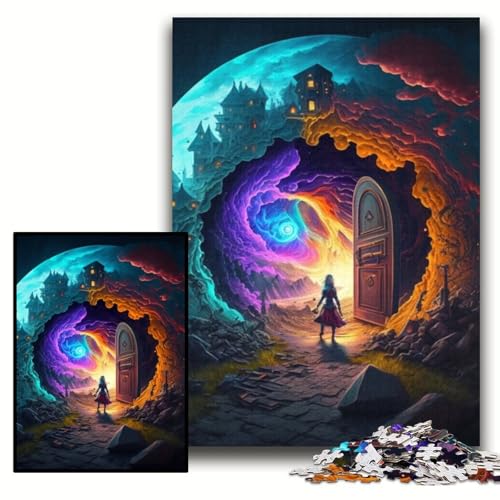 Puzzle 1000 Teile Wunderbare Tür Unmögliches Puzzle für Erwachsene 50x75cm Geburtstagsgeschenkidee, Herausforderndes Denkspiel Puzzle 1000 Teile Wunderbare Tür Unmögliches Puzzle für Erwachsene 50x75cm Geburtstagsgeschenkidee, Herausforderndes Denkspiel von ZKYUBEK