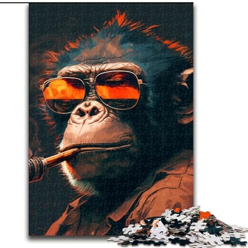 Puzzle 1000 Teile für Erwachsene, Affen-Holzpuzzle, Größe 50x75cm, perfekt für Familienspaß, Partyspiele, Gastgeschenke für Geburtstagspartys Puzzle 1000 Teile für Erwachsene, Affen-Holzpuzzle, Größe 50x75cm, perfekt für Familienspaß, Partyspiele, Gastgeschenke für Geburtstagspartys von ZKYUBEK