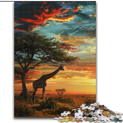 Puzzle 1000 Teile für Erwachsene, Afrikanische Grasland-Giraffe, Puzzle 50x75cm, Teenager, Paare und Freunde zum Geburtstag, zu Weihnachten Puzzle 1000 Teile für Erwachsene, Afrikanische Grasland-Giraffe, Puzzle 50x75cm, Teenager, Paare und Freunde zum Geburtstag, zu Weihnachten von ZKYUBEK