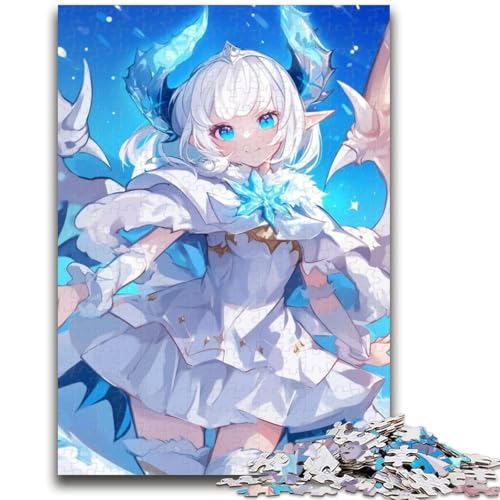 Puzzle 1000 Teile für Erwachsene, Anime-Mädchen-Drache, Stressabbau mit vollständig ineinandergreifenden, zufällig geformten Teilen für Kinder ab 14 Jahren, 26x38cm von ZKYUBEK
