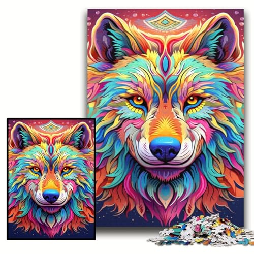 Puzzle 1000 Teile für Erwachsene, Art Wolf, Holzpuzzle, 50x75cm, ideal für Verliebte, perfektes Weihnachts-, Neujahrs- und Valentinstagsgeschenk Puzzle 1000 Teile für Erwachsene, Art Wolf, Holzpuzzle, 50x75cm, ideal für Verliebte, perfektes Weihnachts-, Neujahrs- und Valentinstagsgeschenk von ZKYUBEK