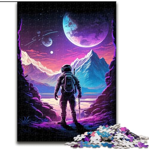 Puzzle 1000 Teile für Erwachsene, Astronaut, anspruchsvolle Puzzles, Größe 50x75cm, pädagogisches Denkspiel, künstlerische Heim- und Bürodekoration, ab 14 Jahren von ZKYUBEK