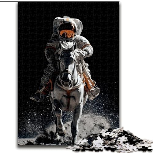 Puzzle 1000 Teile für Erwachsene, Astronaut auf dem Pferd, Holzpuzzle, 26x38cm, Denksportspiel für Teenager Puzzle 1000 Teile für Erwachsene, Astronaut auf dem Pferd, Holzpuzzle, 26x38cm, Denksportspiel für Teenager von ZKYUBEK