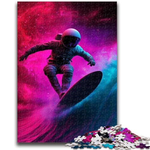 Puzzle 1000 Teile für Erwachsene, Astronauten-Surfen, anspruchsvolles Spiel, Spielzeug, Wanddekoration, einzigartige Geburtstags, 26x38cm Puzzle 1000 Teile für Erwachsene, Astronauten-Surfen, anspruchsvolles Spiel, Spielzeug, Wanddekoration, einzigartige Geburtstags, 26x38cm von ZKYUBEK