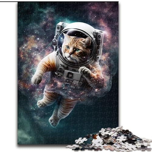 Puzzle 1000 Teile für Erwachsene, Astronautenkatze im Weltraum, Holzpuzzle, Größe 50x75cm, für Reiseliebhaber und Paare, anspruchsvolles Spielzeug Puzzle 1000 Teile für Erwachsene, Astronautenkatze im Weltraum, Holzpuzzle, Größe 50x75cm, für Reiseliebhaber und Paare, anspruchsvolles Spielzeug von ZKYUBEK