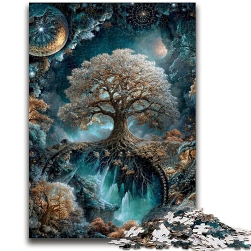 Puzzle 1000 Teile für Erwachsene, Baum des Lebens, Elefantenspielzeug, Denkspiel, Geburtstagsgeschenk, Geschenke, Wandkunst für Kinder ab 14 Jahren, 26x38cm von ZKYUBEK
