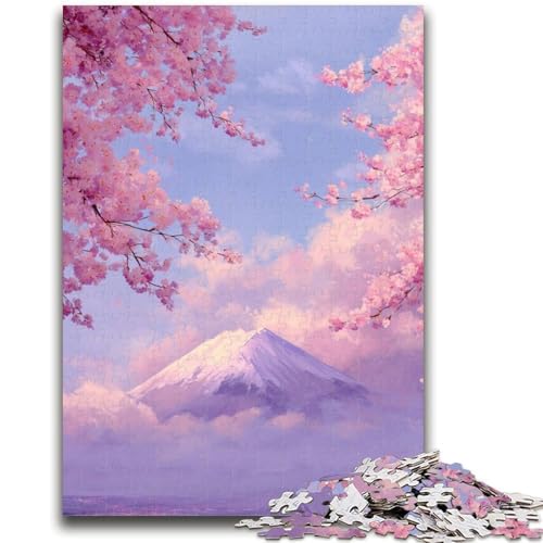 Puzzle 1000 Teile für Erwachsene, Berg Fuji, Japan, Stressabbau mit vollständig ineinandergreifenden, zufällig geformten Teilen für Kinder ab 14 Jahren, 26x38cm von ZKYUBEK