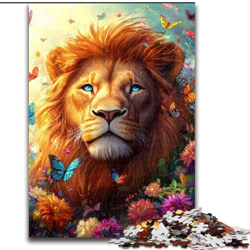 Puzzle 1000 Teile für Erwachsene, Blumenlöwe, Holzpuzzle, 50x75cm, perfekt für Halloween, Weihnachten, Geburtstagsgeschenk Puzzle 1000 Teile für Erwachsene, Blumenlöwe, Holzpuzzle, 50x75cm, perfekt für Halloween, Weihnachten, Geburtstagsgeschenk von ZKYUBEK