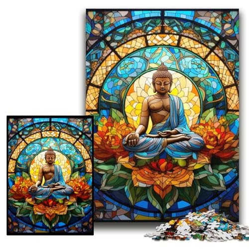 Puzzle 1000 Teile für Erwachsene, Bunte Buddha-Puzzles für Erwachsene, 26x38cm, Weihnachten, Halloween, Ostern, Neujahr Puzzle 1000 Teile für Erwachsene, Bunte Buddha-Puzzles für Erwachsene, 26x38cm, Weihnachten, Halloween, Ostern, Neujahr von ZKYUBEK