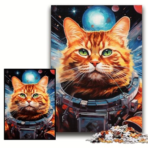 Puzzle 1000 Teile für Erwachsene, Bunte Kunstkatze, Holzpuzzle für Erwachsene, 50x75cm, Spaß für den Familienspielabend, dekoratives Kunstwerk zum Selbermachen Puzzle 1000 Teile für Erwachsene, Bunte Kunstkatze, Holzpuzzle für Erwachsene, 50x75cm, Spaß für den Familienspielabend, dekoratives Kunstwerk zum Selbermachen von ZKYUBEK