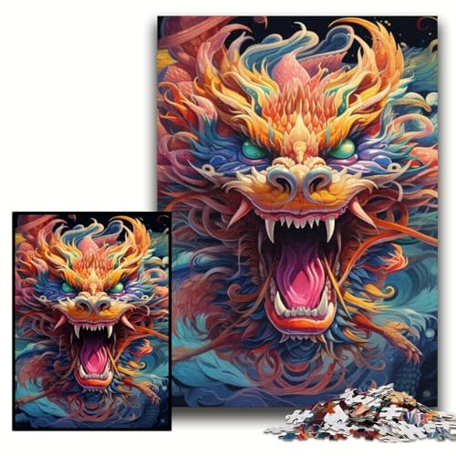 Puzzle 1000 Teile für Erwachsene, Bunte chinesische Drachenpuzzles für Erwachsene, 50x75cm, Weihnachten, Halloween, Ostern, Neujahr Puzzle 1000 Teile für Erwachsene, Bunte chinesische Drachenpuzzles für Erwachsene, 50x75cm, Weihnachten, Halloween, Ostern, Neujahr von ZKYUBEK