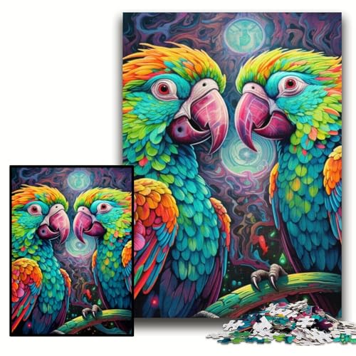 Puzzle 1000 Teile für Erwachsene, Bunter Papagei, Unmögliches Puzzle für Erwachsene, 50x75cm, Teenager, Paare und Freunde zum Geburtstag, zu Weihnachten Puzzle 1000 Teile für Erwachsene, Bunter Papagei, Unmögliches Puzzle für Erwachsene, 50x75cm, Teenager, Paare und Freunde zum Geburtstag, zu Weihnachten von ZKYUBEK
