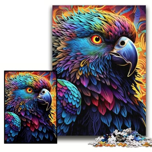 Puzzle 1000 Teile für Erwachsene, Bunter Papagei, anspruchsvolle Puzzles, 26x38cm, perfekt für Teenager und zur Heimdekoration von ZKYUBEK