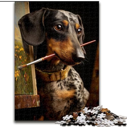 Puzzle 1000 Teile für Erwachsene, Dackelmaler, Holzpuzzle, 50x75cm, perfekt für Halloween, Weihnachten, Geburtstagsgeschenk Puzzle 1000 Teile für Erwachsene, Dackelmaler, Holzpuzzle, 50x75cm, perfekt für Halloween, Weihnachten, Geburtstagsgeschenk von ZKYUBEK