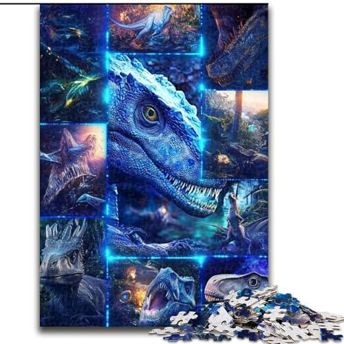 Puzzle 1000 Teile für Erwachsene, Dinosaurier-Collage, Holzpuzzle, 26x38cm, perfekt für Halloween, Weihnachten, Geburtstagsgeschenk Puzzle 1000 Teile für Erwachsene, Dinosaurier-Collage, Holzpuzzle, 26x38cm, perfekt für Halloween, Weihnachten, Geburtstagsgeschenk von ZKYUBEK