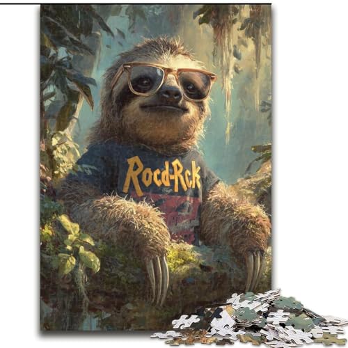 Puzzle 1000 Teile für Erwachsene, Dschungel-Faultier, Papppuzzle, 26x38cm, perfekt für Halloween, Weihnachten, Geburtstagsgeschenk Puzzle 1000 Teile für Erwachsene, Dschungel-Faultier, Papppuzzle, 26x38cm, perfekt für Halloween, Weihnachten, Geburtstagsgeschenk von ZKYUBEK