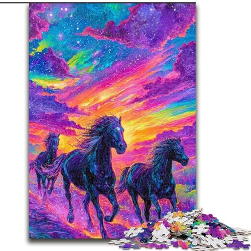 Puzzle 1000 Teile für Erwachsene, Fantasie-Pferd, Papppuzzle, 26x38cm, perfekt für Halloween, Weihnachten, Geburtstagsgeschenk Puzzle 1000 Teile für Erwachsene, Fantasie-Pferd, Papppuzzle, 26x38cm, perfekt für Halloween, Weihnachten, Geburtstagsgeschenk von ZKYUBEK