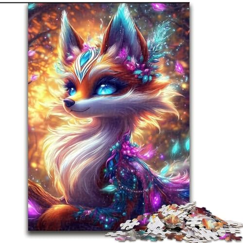 Puzzle 1000 Teile für Erwachsene, Fantasy-Fuchs-Puzzle aus Pappe, 26x38cm, DIY-Dekoration, Gehirn-Herausforderung, für Erwachsene, Familie von ZKYUBEK