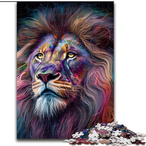 Puzzle 1000 Teile für Erwachsene, Fantasy-Löwe, schwierige Puzzles für Erwachsene, Größe 26x38cm, anspruchsvolles DIY-Denkspiel, perfektes Familienspiel oder dekoratives Geschenk von ZKYUBEK