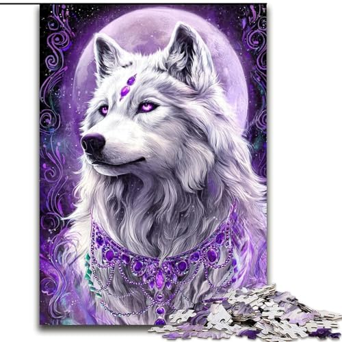 Puzzle 1000 Teile für Erwachsene, Fantasy-Wolf-Holzpuzzle, 26x38cm, perfekt für Halloween, Weihnachten, Geburtstagsgeschenk Puzzle 1000 Teile für Erwachsene, Fantasy-Wolf-Holzpuzzle, 26x38cm, perfekt für Halloween, Weihnachten, Geburtstagsgeschenk von ZKYUBEK