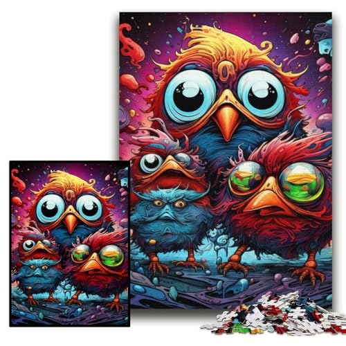 Puzzle 1000 Teile für Erwachsene, Farbvogel, Holzpuzzle, 50x75cm, perfekt für Halloween, Weihnachten, Geburtstagsgeschenk Puzzle 1000 Teile für Erwachsene, Farbvogel, Holzpuzzle, 50x75cm, perfekt für Halloween, Weihnachten, Geburtstagsgeschenk von ZKYUBEK