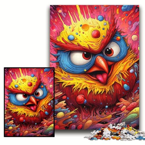 Puzzle 1000 Teile für Erwachsene, Farbvogel-Puzzle für Erwachsene, 50x75cm, Weihnachten, Halloween, Ostern, Neujahr von ZKYUBEK